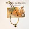 Original Natural Stone Beaded Colorful Necklace – High-End Crystal Retro Collarbone Chain