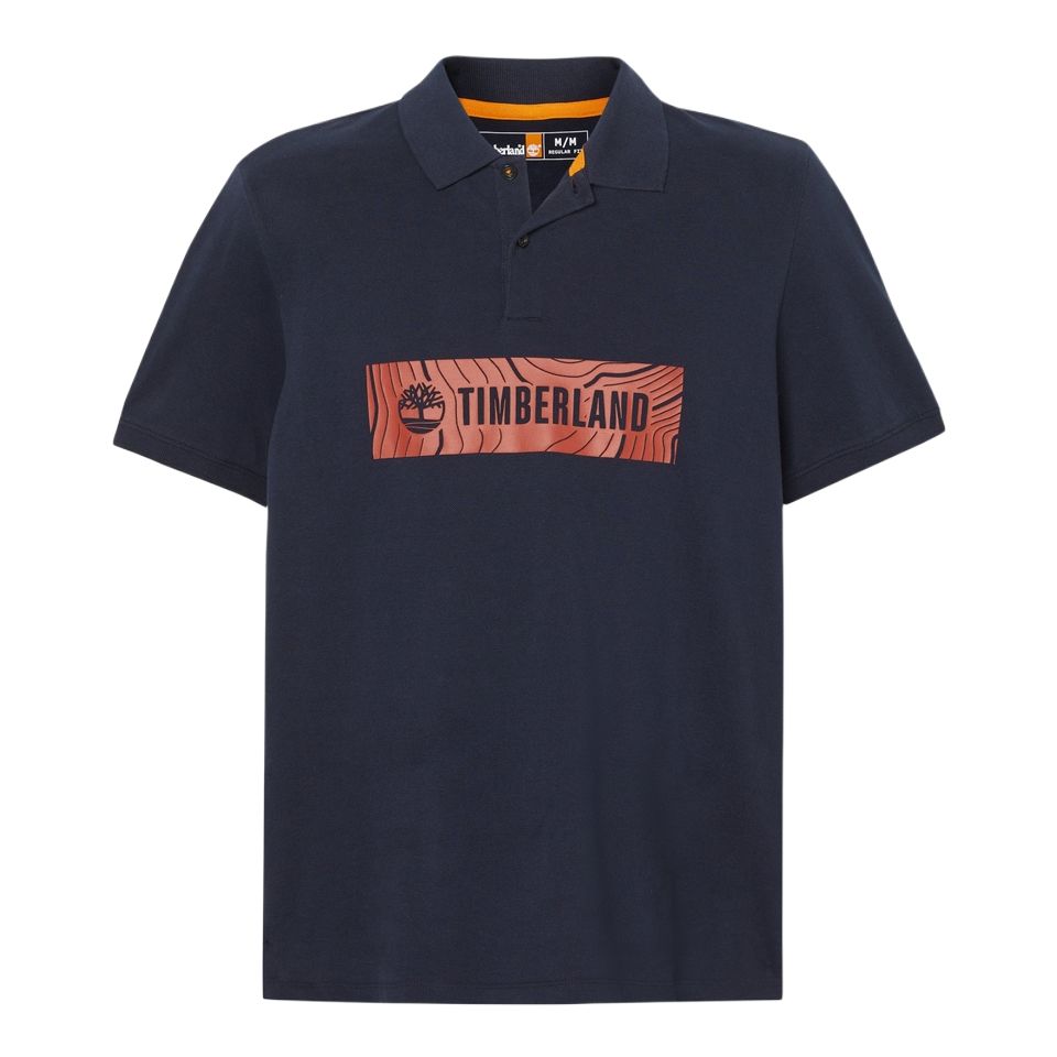 

Timberland Casual Fashion Simple Short Sleeve Polo Shirt Men tops Dark-Blue A5QWZ-EA4 L