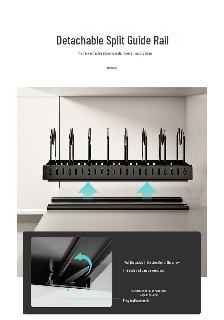 Adjustable Cookware Storage Rack: Pull-out Pot, Lid, and Dish Holder for Cabinet Countertops