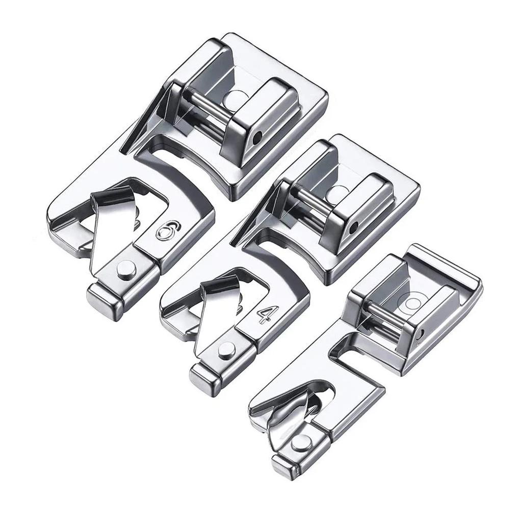 3/1pcs 3MM/4MM/6MM Narrow Rolled Hem Presser Foot for Brother Janome Sewing Essential Domestic Sewing Machine Accessories Tools
