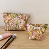 INS Style Vintage Flowers Cosmetic Bag Portable Hand Cosmetic Bag Travel Out Toiletries Storage Bag Makeup Tools Storage Box