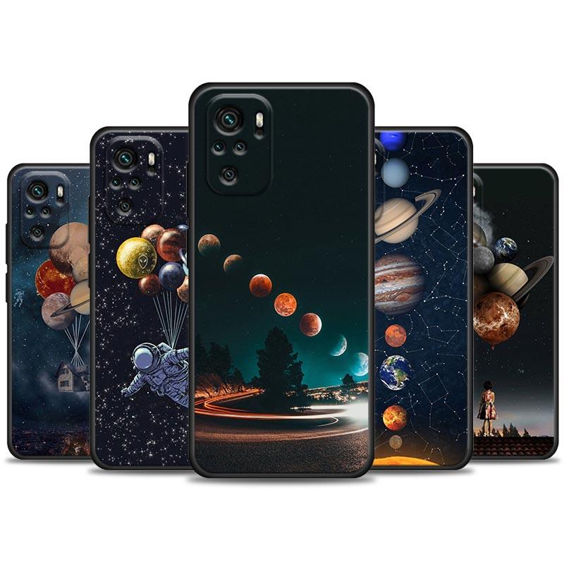 Himmel Weltraum Planet Mond Sterne Handyhülle Für Xiaomi Redmi Note 11 10 9 8 Pro 9S 8A 10S 11S Weiche Hülle Für Redmi Note 8Pro 10Pro