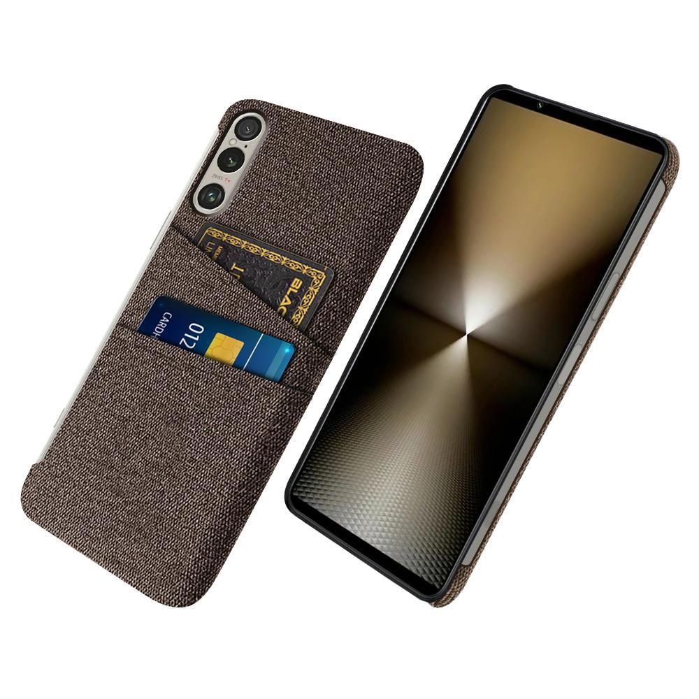 For Sony Xperia 1 VI Case with Dual Card Slots Cloth Back Phone Cover Anti-Scratch