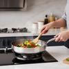 Titanium Zinc Zinc Alloy Non-stick Pot Fast Heating Steak Skillet Hammered Texture Frying Pan  All Cook-top