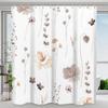 Watercolour Floral Shower Curtain Spring Sage Floral Botanical Curtain Polyester Fabric Shower Curtain Bathroom Decor with Hooks