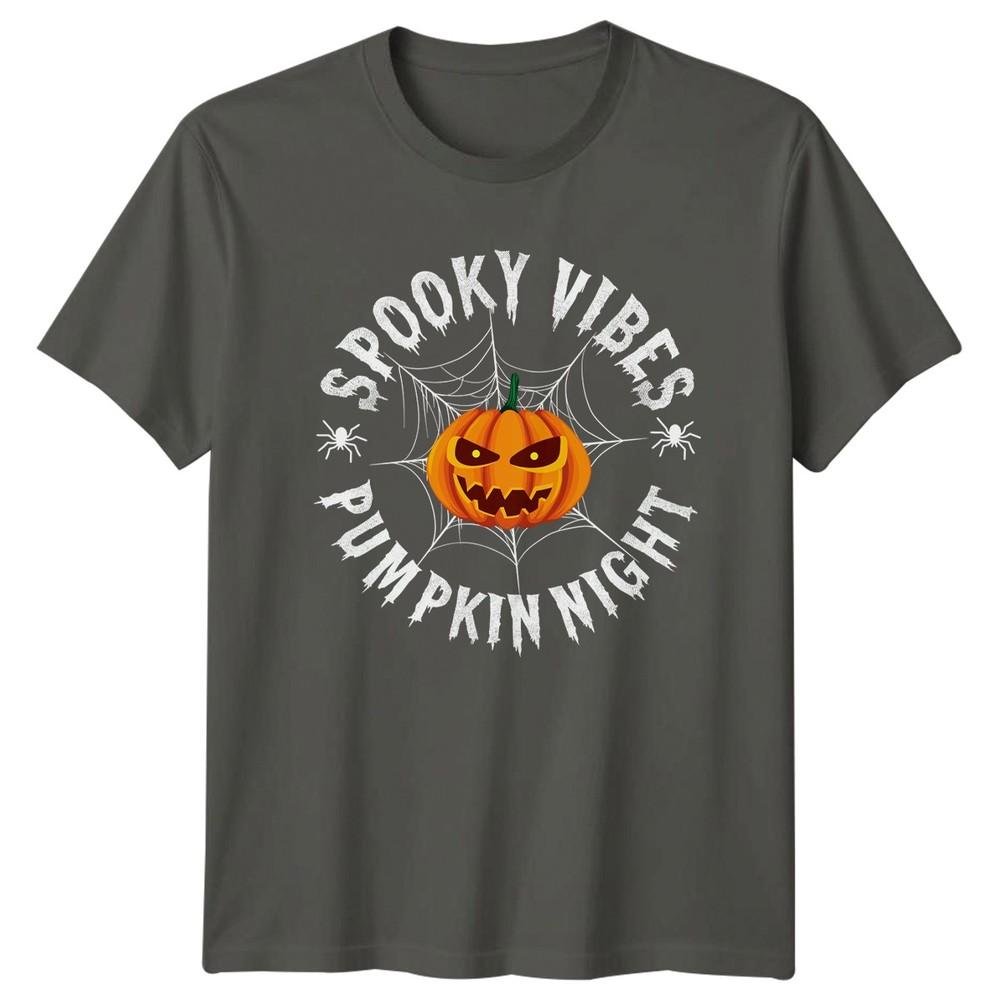 Жуткие vibes Тыквенная ночь Футболка Жуткий Хэллоуин Подарок для Него и Нее S