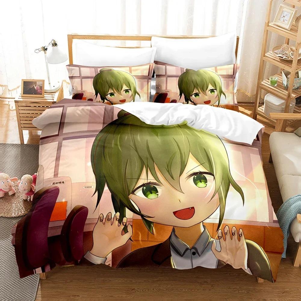 3D Printed Anime My Senpai Is Annoying Bedding Set Duvet Cover Double Twin Full Queen King Adult Kids Bedclothes Quilt Cover Tool