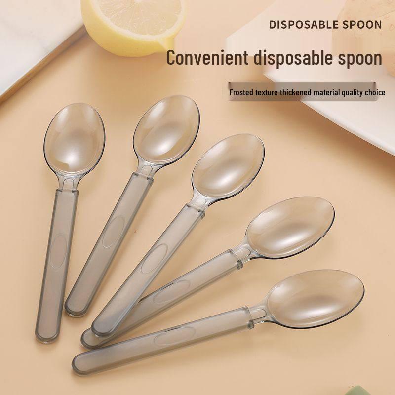 ZISIZ Heavy-Duty Disposable Plastic Spoon