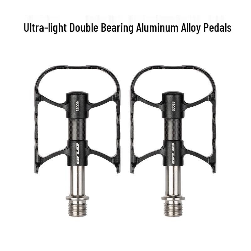 GUB GC-083 Ultra-Light Folding Bike Pedals with Aluminum Alloy Needle Bearing and Titanium Axle for Road Bikes