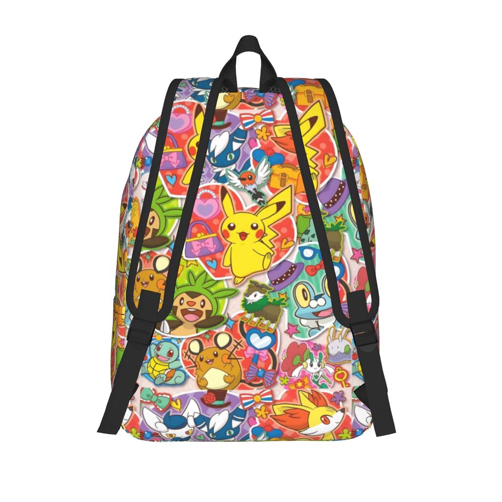 Fashion Cartoon Pokemon Theme Backpack Mochilas Super Quality Camping Retro Washable Rucksack