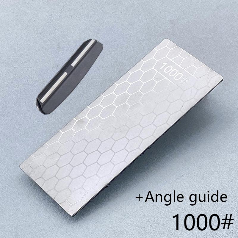 2pc Set Knife Sharpening Stone Kitchen Household Knife Diamond Knife Sharpener With Honeycomb Pattern 400#-1200#