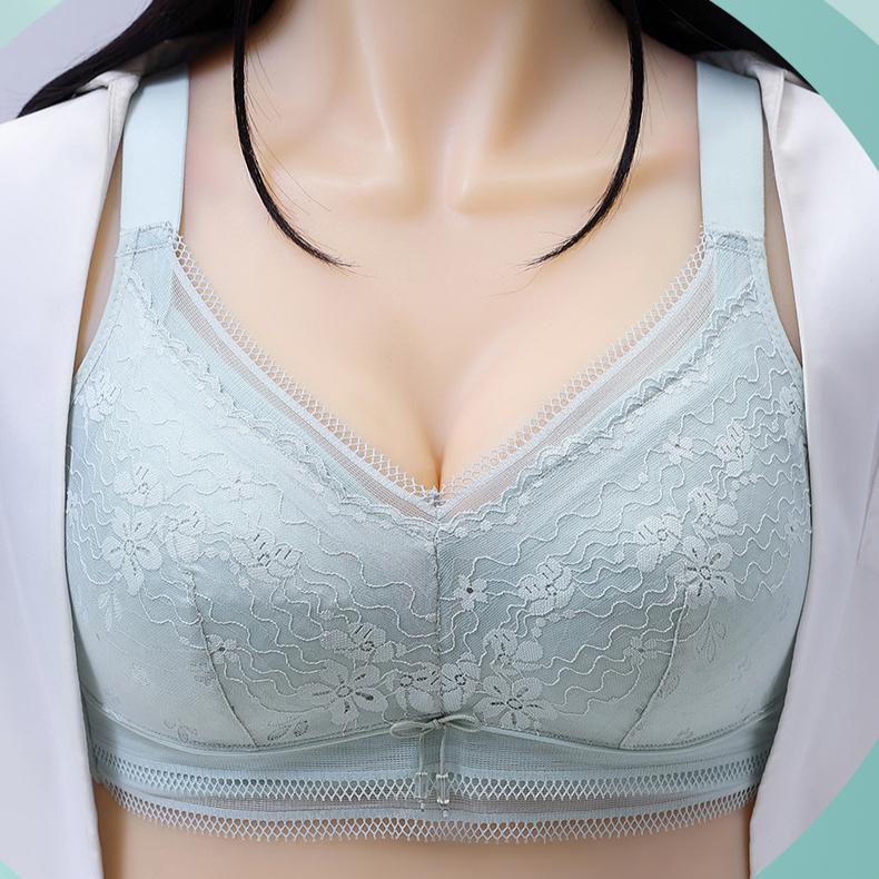 Lingerie Women's Thin Full-cup Large-sized Bra Without Underwire Strapless and Adjustable Bra Push Up Bra