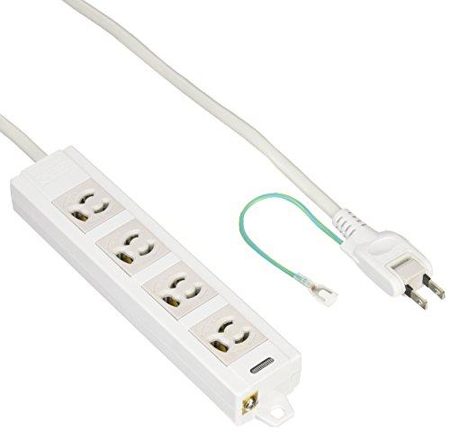 

ELECOM Power Strip Swing Plug with Magnet 3 pin 4 Outlet 1m [Gray] T-T06-3410LG/RS (Japan Import)