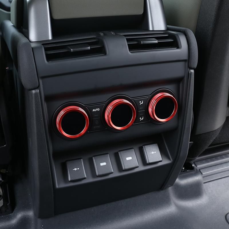cheya Car central control air conditioner volume knob decorative cover For Land Rover Defender 110 2020+ Aluminum accessories