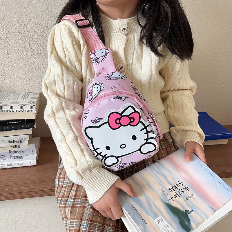 Cute Cartoon Children's Backpack: Trendy Casual Small Bag for Kindergarten Girls - Crossbody or Chest Style