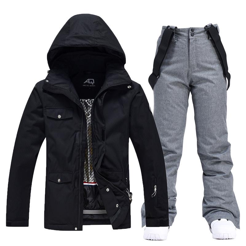 Men's and Women's Winter Ski Suit: Snowboard Jacket and Pants Set, Warm and Thickened for Outdoor Snow Sports.