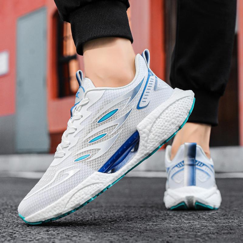 Student Sneakers Men's Non-slip Lightweight Breathable Running Shoes Women's Popcorn Soft-sole Cushioned Jogging Shoes
