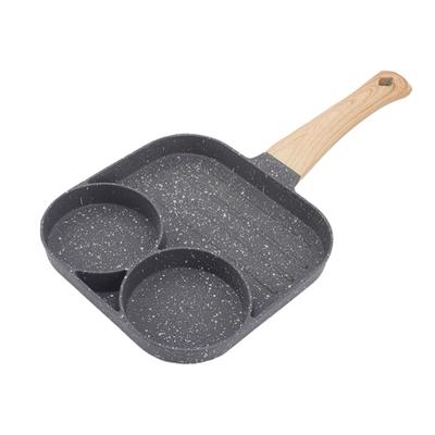 4 Gözlü Yapışmaz Isıya Dayanıklı Omlet Tavası Krepler Burgerler için Mutfak Aksesuarı