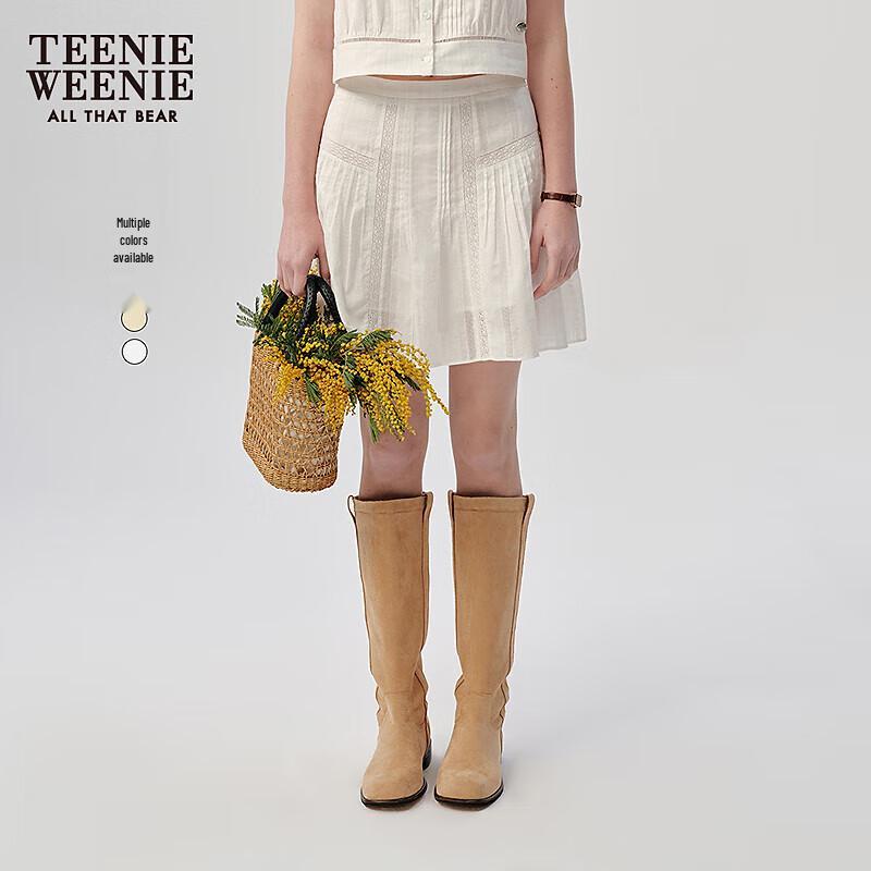 Teenie Weenie Women's Asymmetrical Solid Mini Skirt