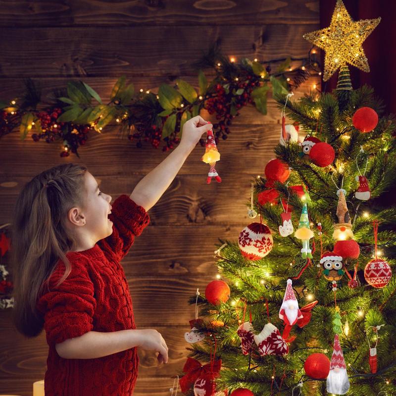 Рождественский календарь с гномами Календарь с гномами Плюшевый календарь с гномами 2025 Адвент-календари с 3 светящимися гномами United States