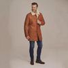 Non-hooded fit three-dimensional patch bag yellow lapel casual