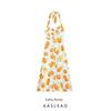 Kaslead New Women Clothes Western Style Fashion Simple Halter Print Dress 4387223