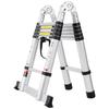 Telescoping Extension Ladder 12.5FT A-Shape w/ Stabilizer Bar for RV