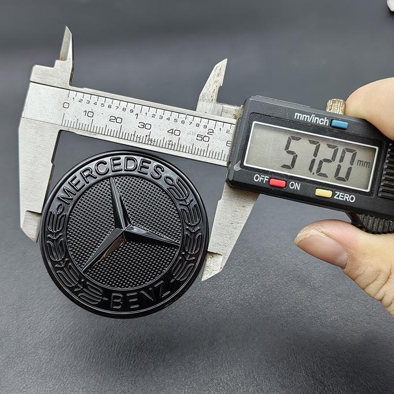 For MB Mercedes Benz GLA CLA CLS A45 C63 A B 3D 2pins 57mm Car Front Hood Emblem A0008171801  Star Logo Bonnet Badge Accessories