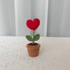 Sunflower Crochet Flowers Hand-knitted Flower Potted Rose Tulip Woven Bouquets Wedding Birthday Valentine's Day Gift Room Decor