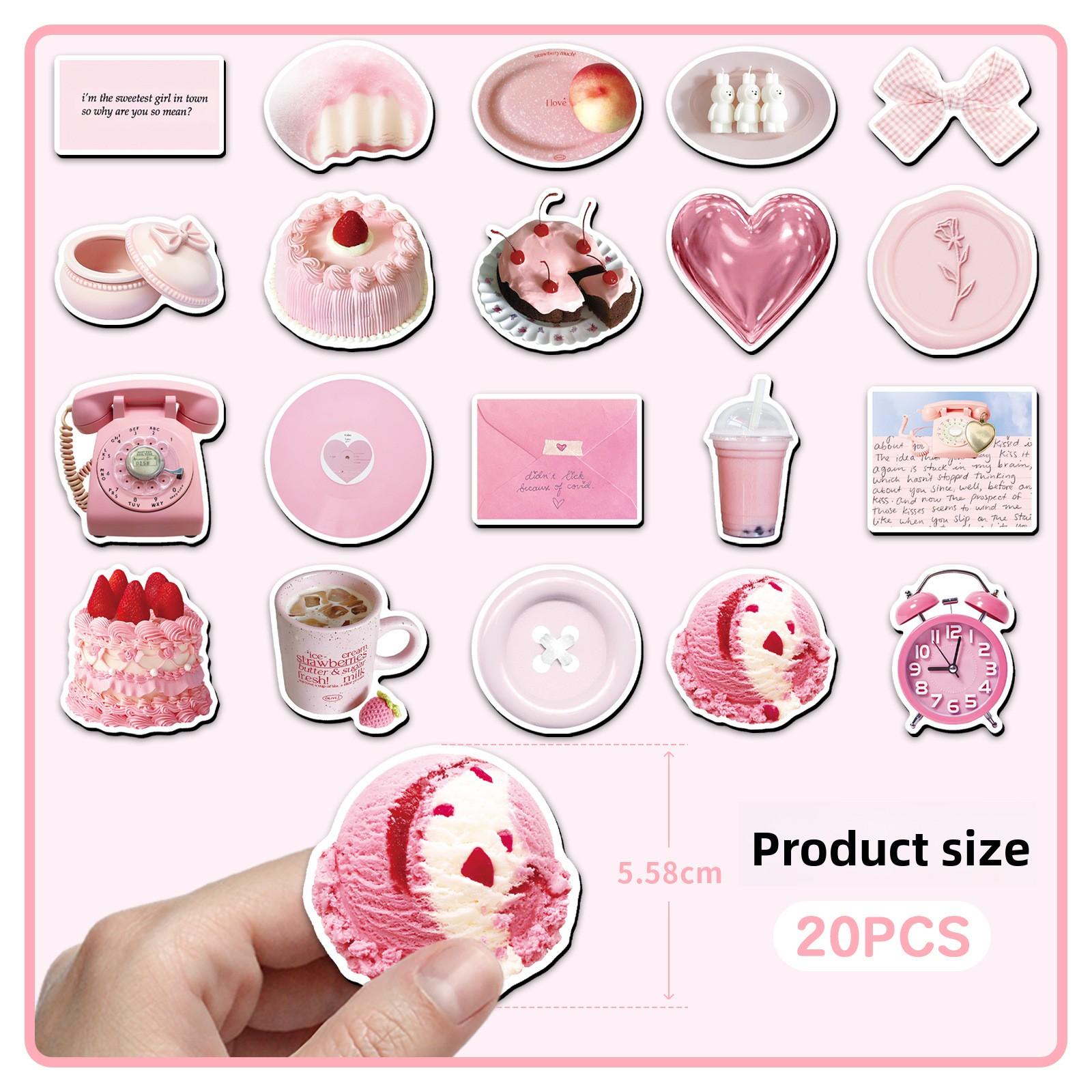 20 Pieces of Small Fresh Girls  Heart Magnetic Stickers 5.5-8.5CM