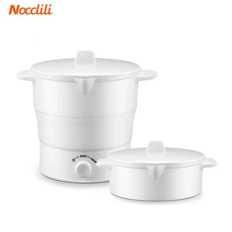110V 220V Foldable Mini Electric Hot Pot Multifunction Cooker Steamer Noodle Maker for Dormitory EU US Plug