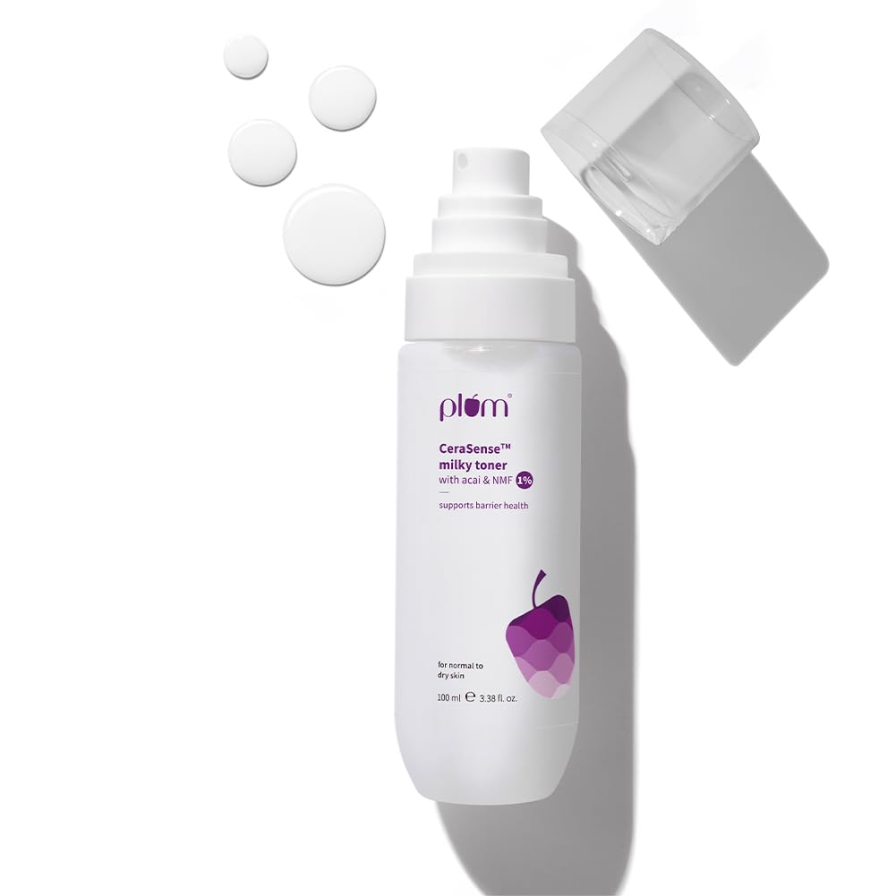 Plum CeraSense Milky Toner 100 ml Pack of 1 | Lightweight Hydrating Toner for Dry & Normal Skin | Skin Barrier Repair & Nourishing