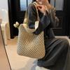 Yogodlns Casual Woven Straw Bag Large Capacity Fashionable Shoulder Beach Vacation Bag for Spring Summer Shopper Handbag Totes