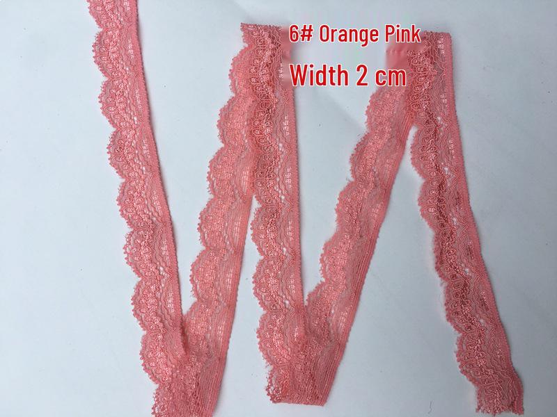 Multi-Color Elastic Lace Trim Lingerie, 2cm Wide