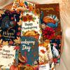 50 Thanksgiving Fall Harvest Themed Wall Cards Vintage Interior Decoration Cards