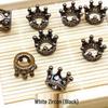 Zircon Inlaid Flower Buddhist Bead Spacer Bracelet Pendants