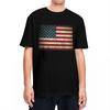 US Flagge Vintage Design Flagge 4. Juli T-Shirt Erwachsene Lustig 100 Baumwolle T-Shirts Sommer O-Ausschnitt Mode T-Shirts Günstige Übergroße Oberteile
