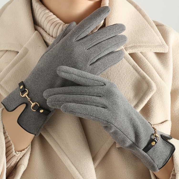 Gloves Women's Winter Velvet Cold Warm Gloves Riding Driving Touch Screen New Gloves