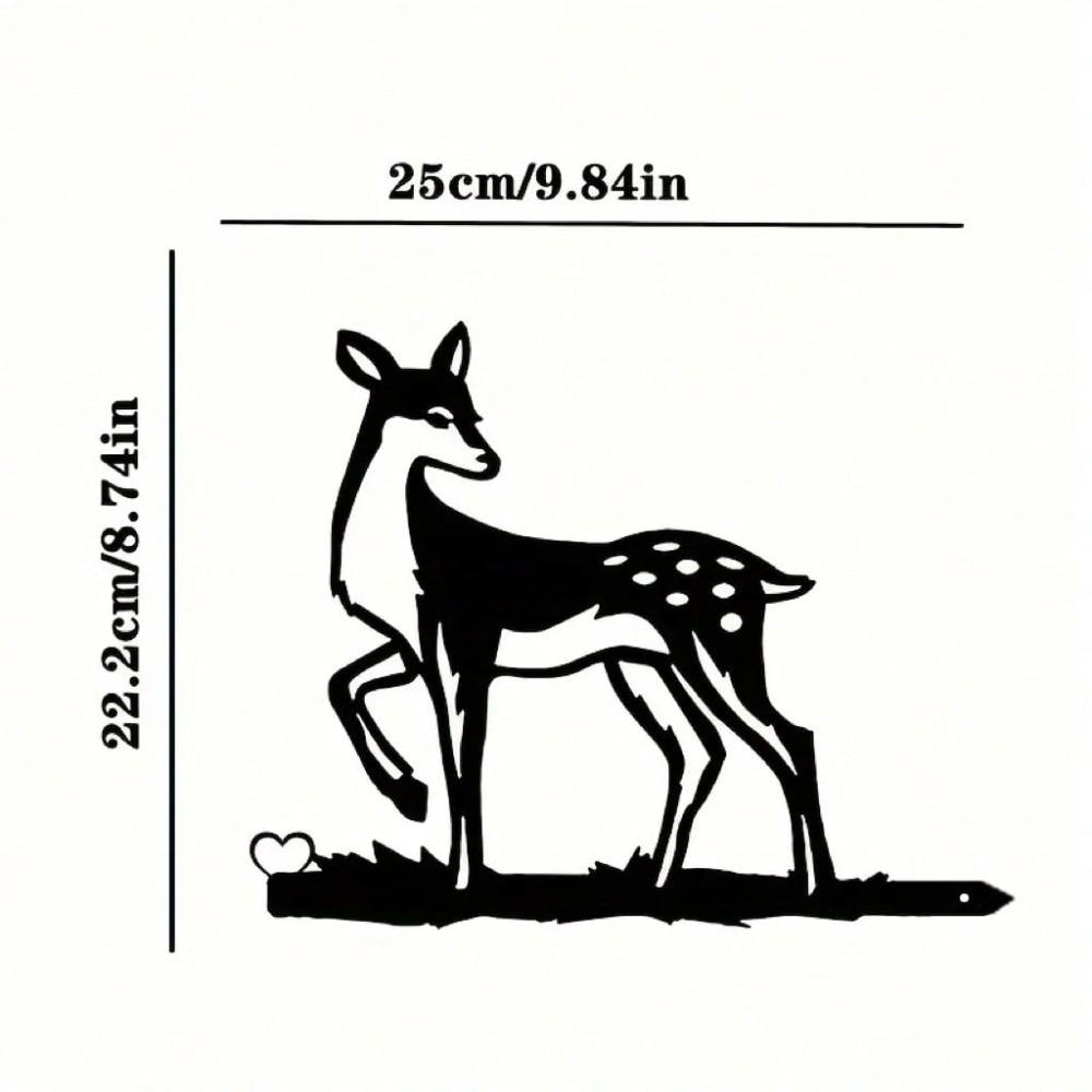 Metall Rentier Silhouette Wandkunst, Hirsch Ast Dekoration, Gartenstecker, Außen Hof Ornament, Weihnachtsgeschenk