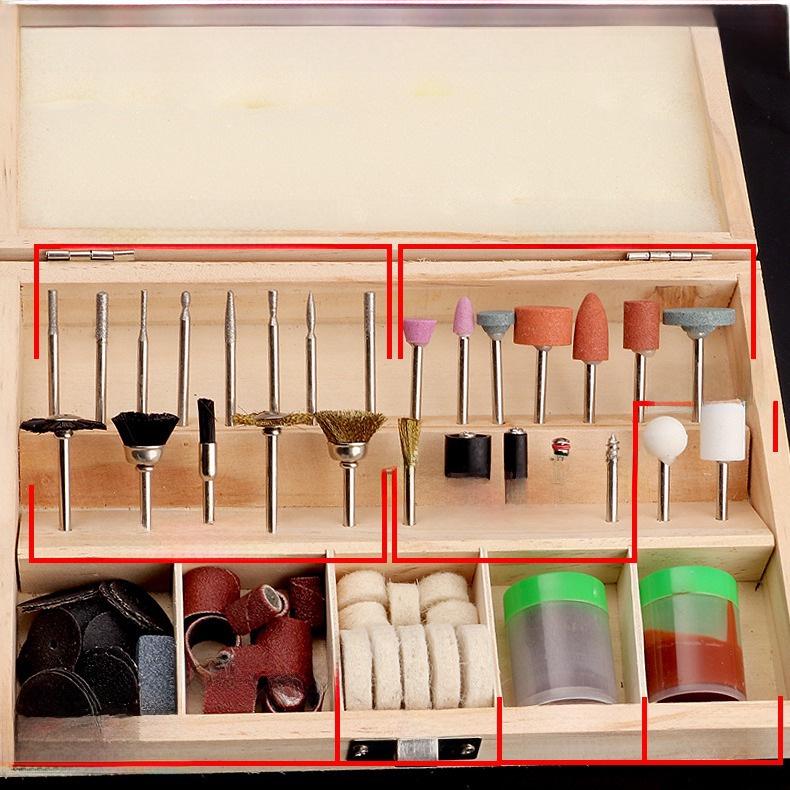 In Stock: 105-Piece Electric Grinder & Polishing Tool Accessories Set