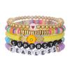 Mixed Color Elastic Soft Pottery Bracelet Love Tai Chi Yin Yang Soft Pottery Bracelet Friendship Couple Stacked Bracelet