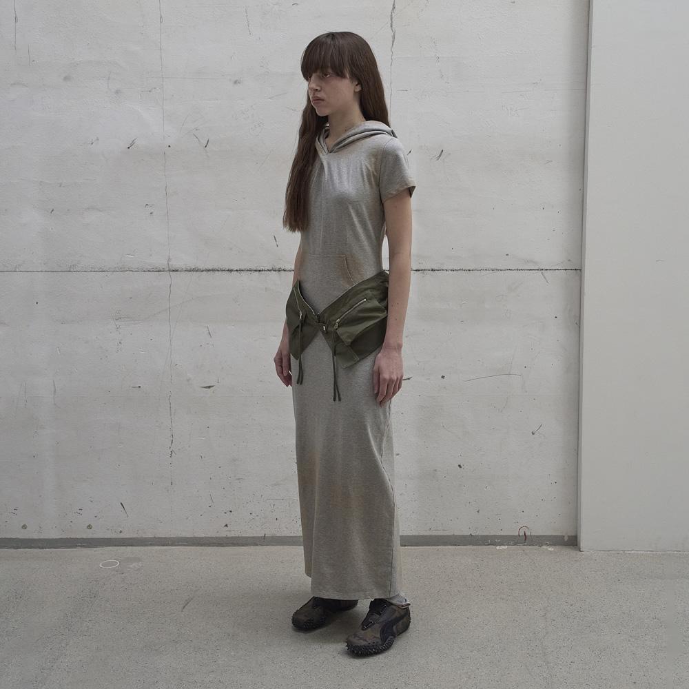 Lcdc Tm Hooded Twisted Dress (Melange Gray)