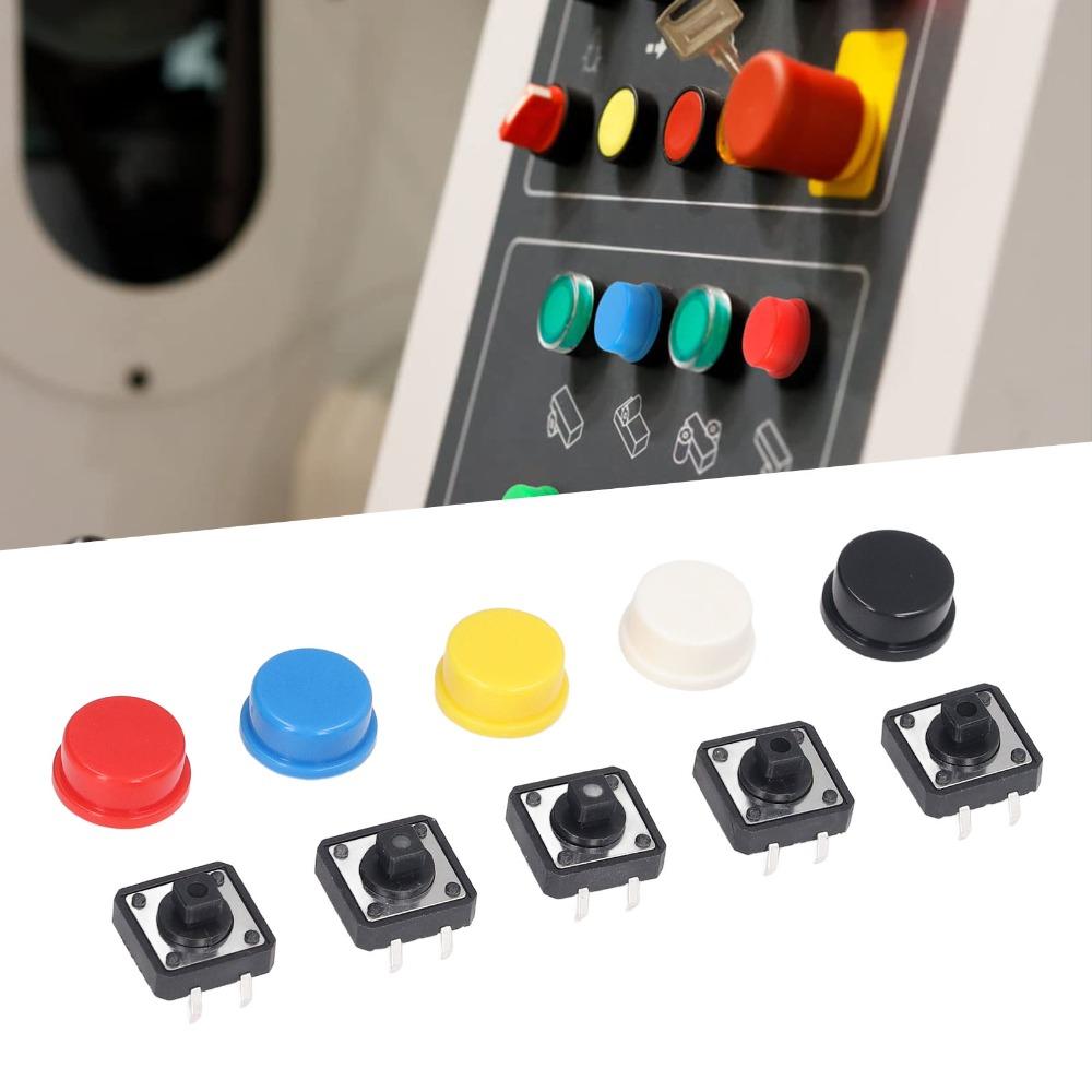 25 PCS Round Shape Tact  Push Button Switch 4 Pin Tactile Push Button Kit  for Arduino Projects