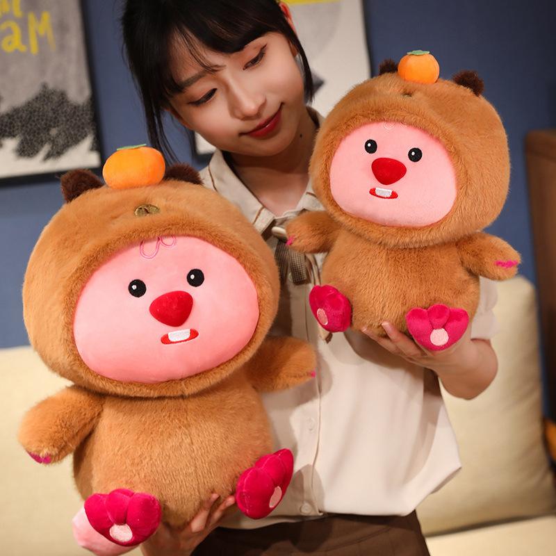 Cute Transformation Ruby Doll Capybara Persimmon Cartoon Plush Toy Cute Doll Rag Doll
