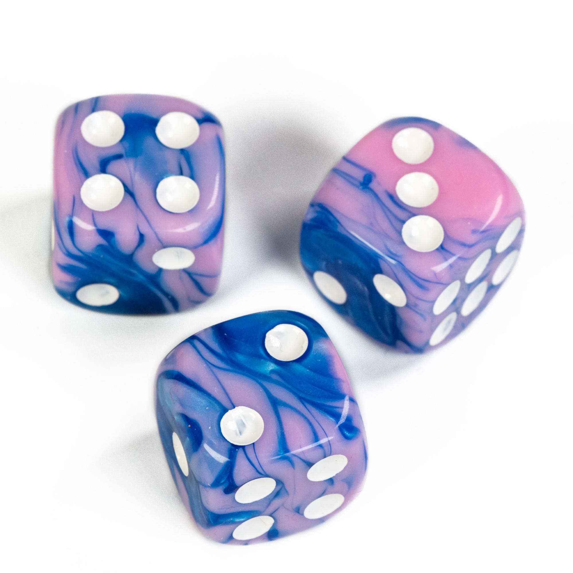 

Poludie 10Pcs D6 Six Sides Dice 16mm Funny Games Dice for RPG Club Gambling Desktop Party Bar Board Game Table Accessories 10pcs Pink Blue