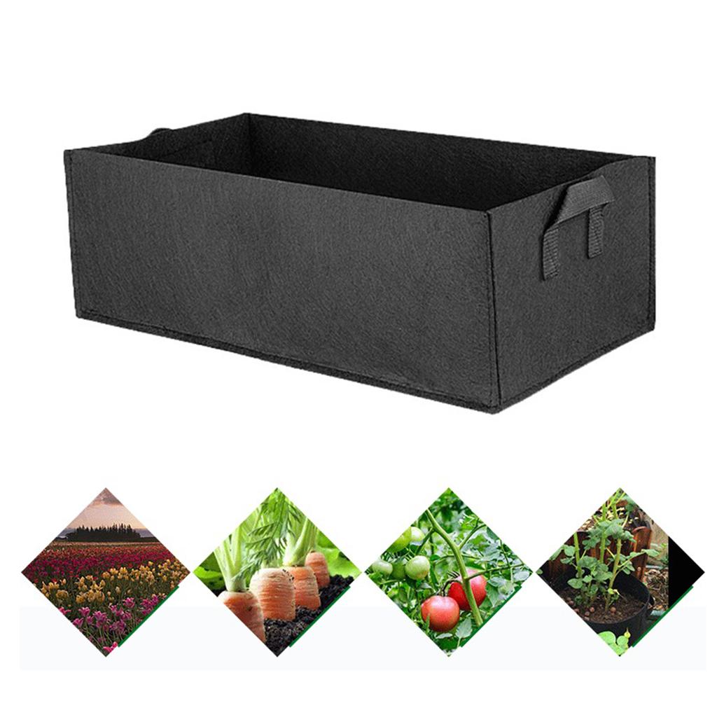 INTELIGENTNA DONICZKA (Rozmiar: 60*30*20 cm) Kwadratowa Torba do Sadzenia o Dużej Pojemności, Materiał: Włóknina 260g (Słowo niedostępne)