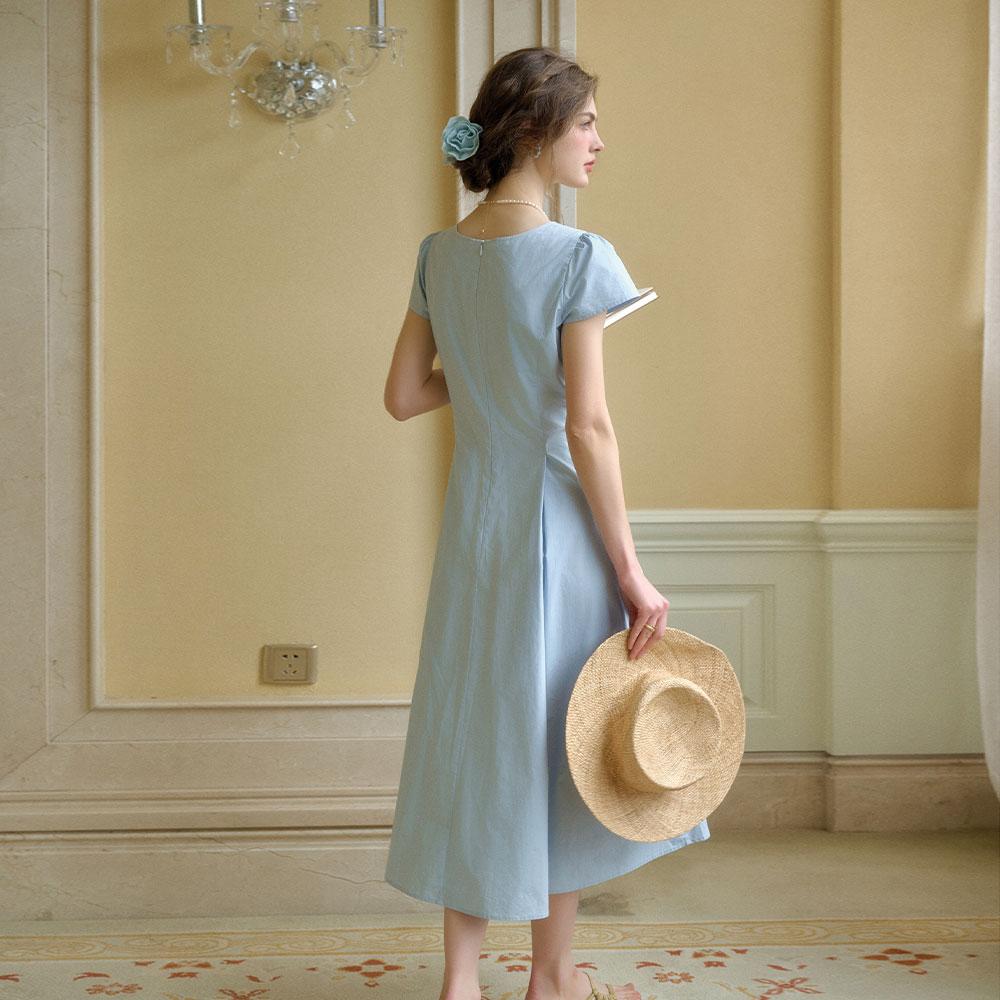 Simpeulleteulo Sr_Sea Salt Blue French Dress
