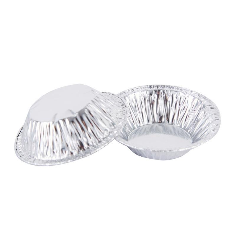 100 Pcs Egg Tart Cup Cake Mold Disposable Tin Foil Egg Tart Tray Aluminum Foil Egg Tart Bottom Tray