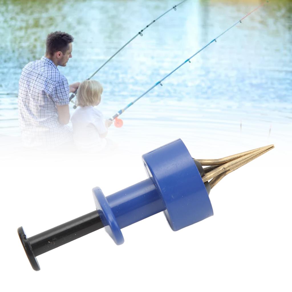 Fishing Baits Clip Portable 4 Claws Bloodworm Earthworm Clip with Rubber Band Fishing Tackle Accesso
