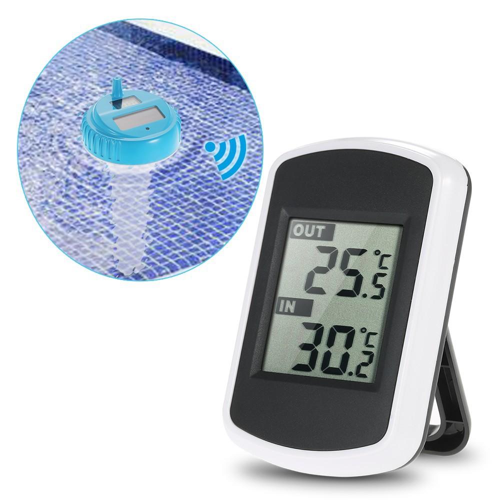 Floating Solar Wireless Thermometer Waterproof Swimming Pool Water Temperatur RE